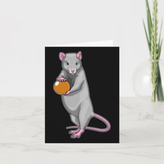 Rat Bowling Bowling Ball Sports Karte (Vorderseite)
