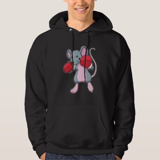 Rat Boxer Boxing Gloves Hoodie (Vorderseite)