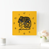 Rat Chinese New Year Zodiac Birthday W Clock Quadratische Wanduhr (Zuhause)