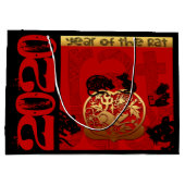 Rat Chinesisch Zoll Neujahr Zodiac Bithday LGB Große Geschenktüte (Rückseite)