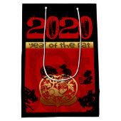 Rat Chinesisch Zoll Neujahr Zodiac Bithday MGB Mittlere Geschenktüte (Rückseite)