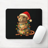 Rat Christmas Pajama Funny Xmas Lights Animals Lov Mousepad (Mit Mouse)