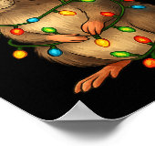 Rat Christmas Pajama Funny Xmas Lights Animals Lov Poster (Ecke)