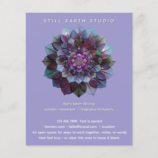 Rat der Blätter | Mandala Flyer (Hinten)