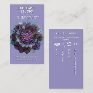 Rat der Blätter   Mandala-Kunst S/W Visitenkarte