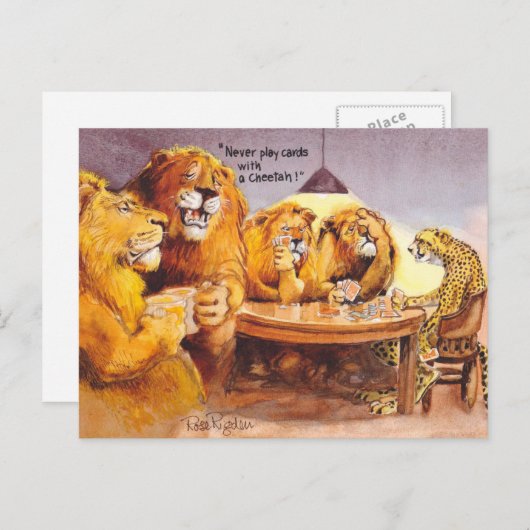 Rat des Pokers Postkarte (Vorne/Hinten)