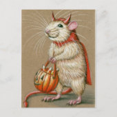 Rat Devil Halloween Postcard Postkarte (Vorderseite)