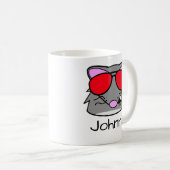 Rat Doodle Gesicht Personalisiert Kaffee Tasse (VorderseiteRechts)