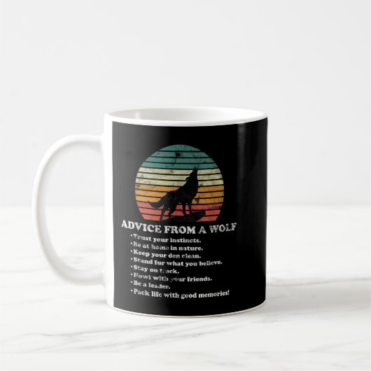 Rat eines Wolfes Kaffeetasse (Links)