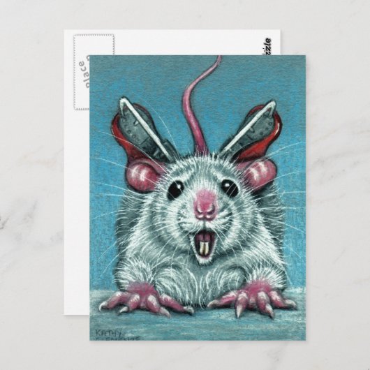 Rat Fell Ice Skaten Postcard Postkarte (Vorne/Hinten)