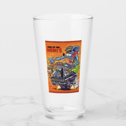 Rat Fink 20 Trinkglas Glas (Vorderseite)