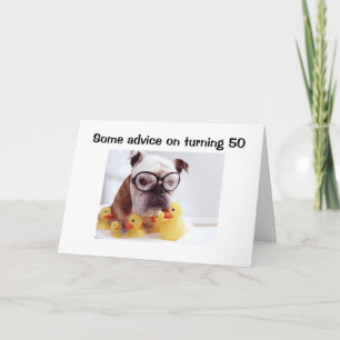 RAT FÜR DEN 50. GEBURTSTAG KARTE