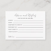 Rat für den Brautgarten Neuer Herr Mrs. Wedding Begleitkarte (Vorderseite)