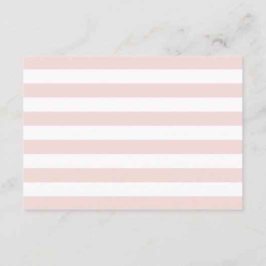 Rat für die Braut | Rosa Streifen und Rosa Peony Hinweiskarte (Rückseite)