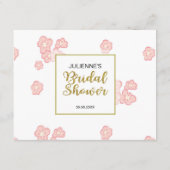 Rat für die Braut | Rosa und goldener Glitzer Hinweiskarte (Rückseite)