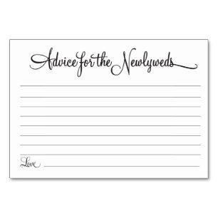 Rat für die Jungvermählten Tischnummer