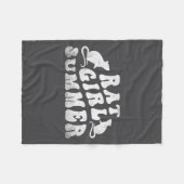 Rat Girl Summer, Animal Lover, Hello Summer, Funny Fleecedecke (Vorderseite (Horizontal))