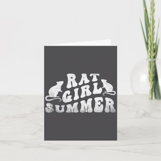 Rat Girl Summer, Animal Lover, Hello Summer, Funny Karte (Vorderseite)
