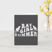Rat Girl Summer, Animal Lover, Hello Summer, Funny Karte (Gelbe Blume)