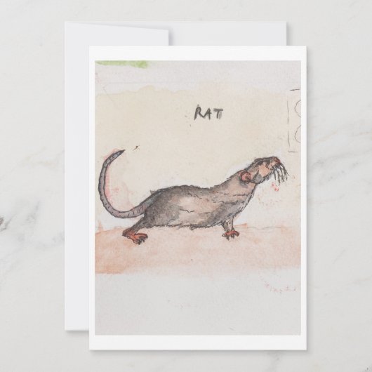 Rat Greeting Card Feiertagskarte (Vorderseite)