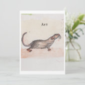 Rat Greeting Card Feiertagskarte (Stehend Vorderseite)