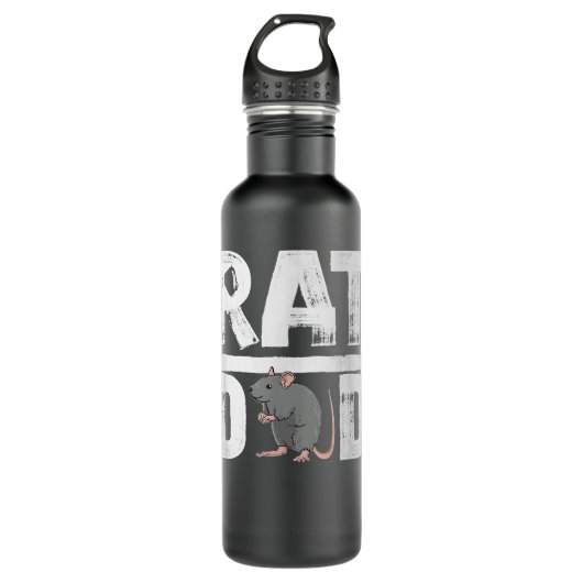 Rat Heartbeat Rat Lover Edelstahlflasche (Vorderseite)