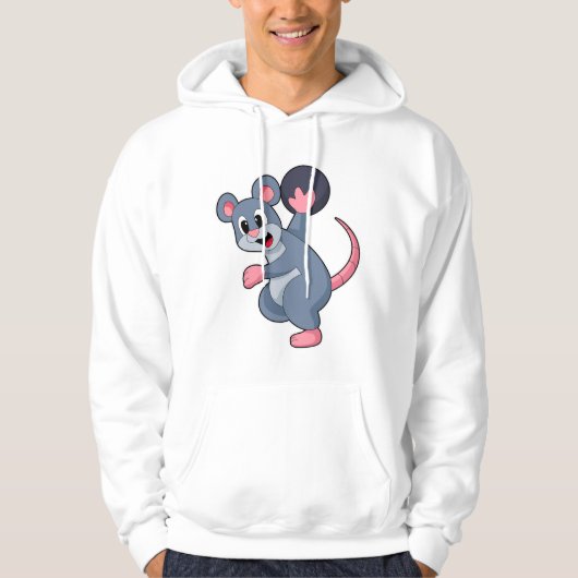 Rat im Bowling mit Bowlingball Hoodie (Vorderseite)