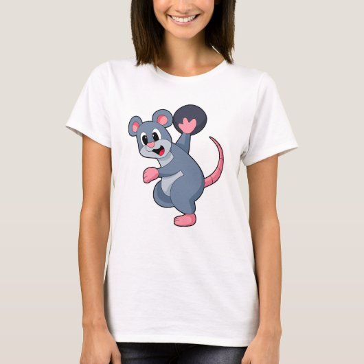 Rat im Bowling mit Bowlingball T-Shirt (Vorderseite)