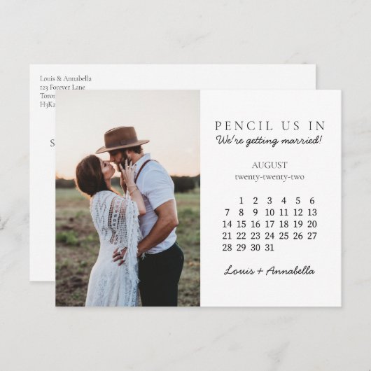 Rat im Save the Date August 2022 Postkarte (Vorne/Hinten)