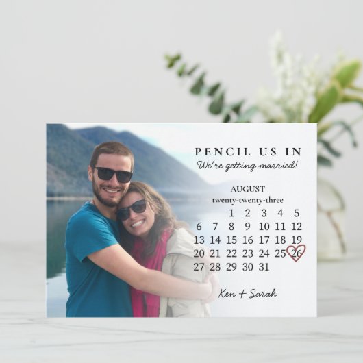 Rat im Save the Date August 2023 Kalender in Einladung (Stehend Vorderseite)