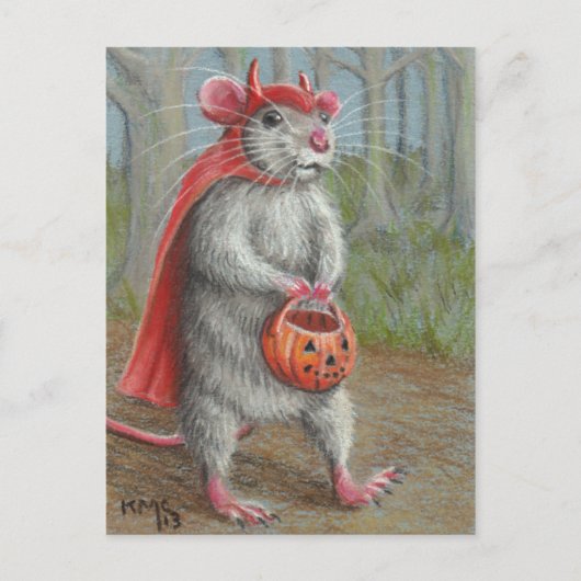 Rat in der Teufelsküste Halloween-Postkarte Postkarte (Vorderseite)