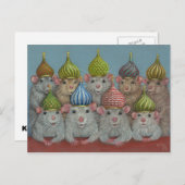 Rat in St. Basil's Zwiebelkuppelhüte Postkarte (Vorne/Hinten)