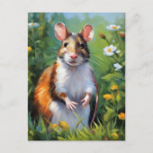 Rat in Wild Impressionist Postkarte (Vorderseite)