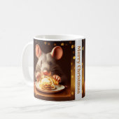 Rat isst Weihnachtskekse Tasse (Vorderseite Links)