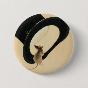 Rat Jahr 2020 Chinesischer Zodiac Birthday Button