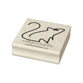 Rat Line Art Simple Mouse Gummistempel (Stempel)