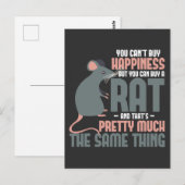 Rat Lover Happiness Small Rodent Animal Owner Postkarte (Vorne/Hinten)
