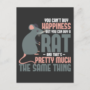 Rat Lover Happiness Small Rodent Animal Owner Postkarte