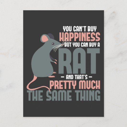 Rat Lover Happiness Small Rodent Animal Owner Postkarte (Vorderseite)