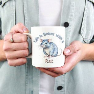 Rat Lover Pet Besitzer Kaffeeliebhaber Geschenk Kaffeetasse