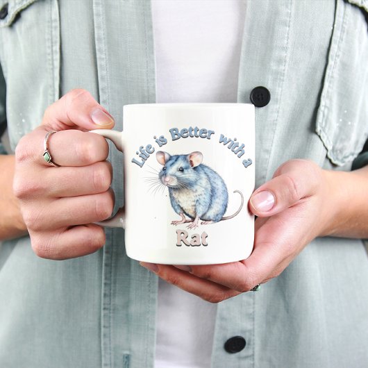 Rat Lover Pet Besitzer Kaffeeliebhaber Geschenk Kaffeetasse