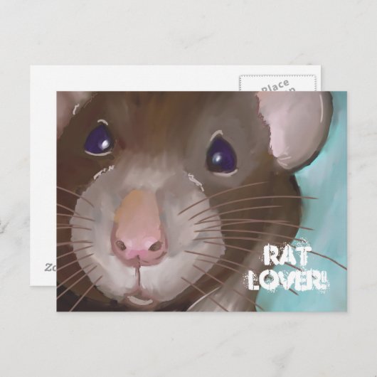 Rat Lover Postcard Postkarte (Vorne/Hinten)