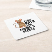 Rat Lover | Rats Haustiere Haustiere Haustiere Ges Rechteckiger Pappuntersetzer (angewinkelt)