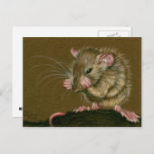 Rat Mad Paws Up Postcard Postkarte (Vorne/Hinten)