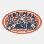 Rat Man II-ov Ovaler Aufkleber (Vorderseite)