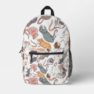 Rat Mischief auf bearbeitbarem Hintergrund Bedruckter Rucksack
