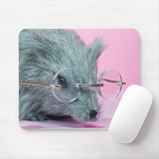 Rat mit Brille Mousepad (Mit Mouse)