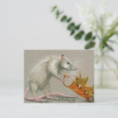 Rat mit Leaf Fall Postkarte (Stehend Vorderseite)