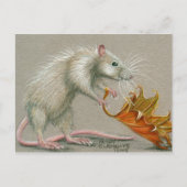 Rat mit Leaf Fall Postkarte (Vorderseite)