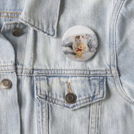 Rat mit Teddy-Bär-Button Button (Beispiel)